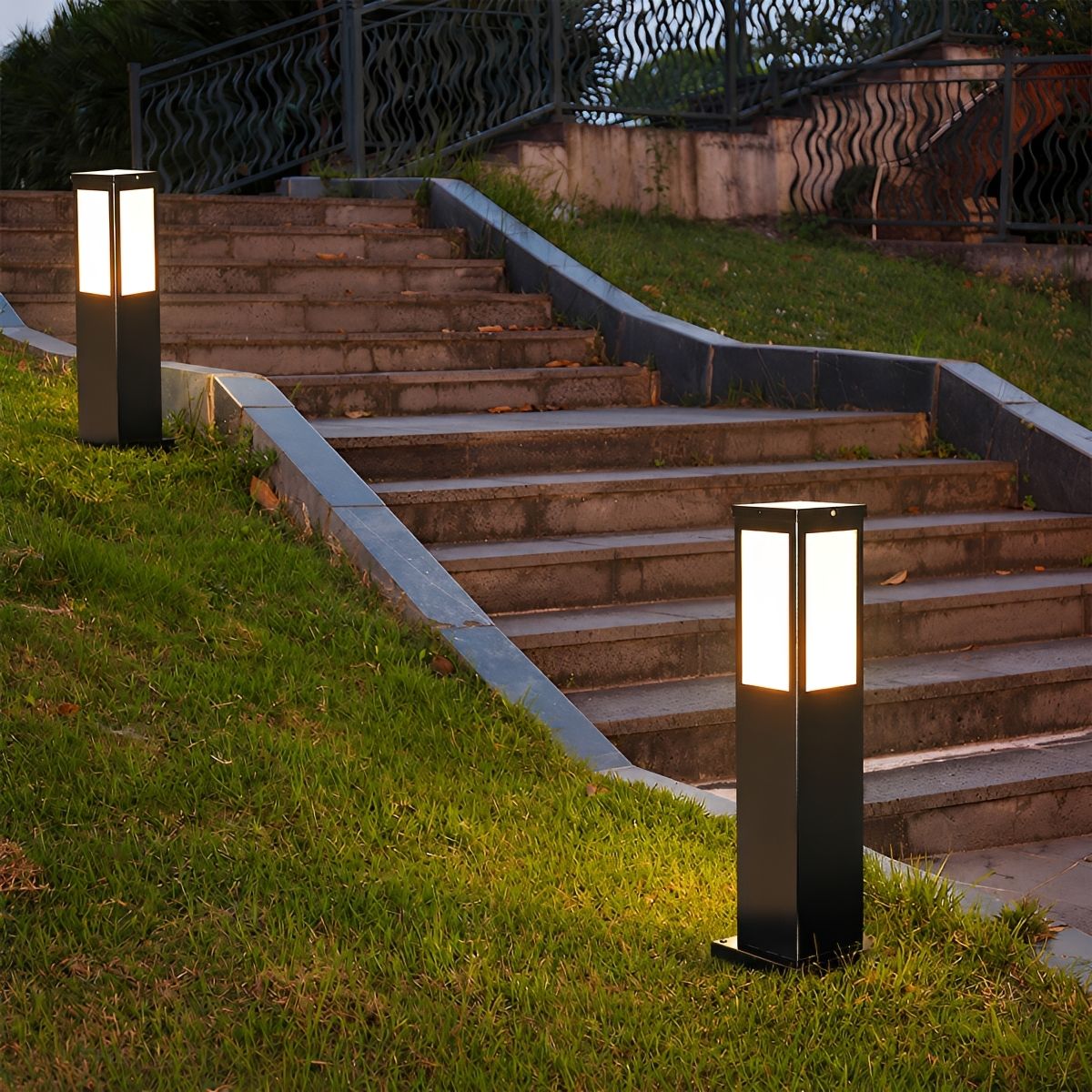 Dimmable Modern Outdoor Bollard Path Light - Pulens