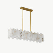 Modern Luxury Natural Marble LED Linear Chandelier - Pulens