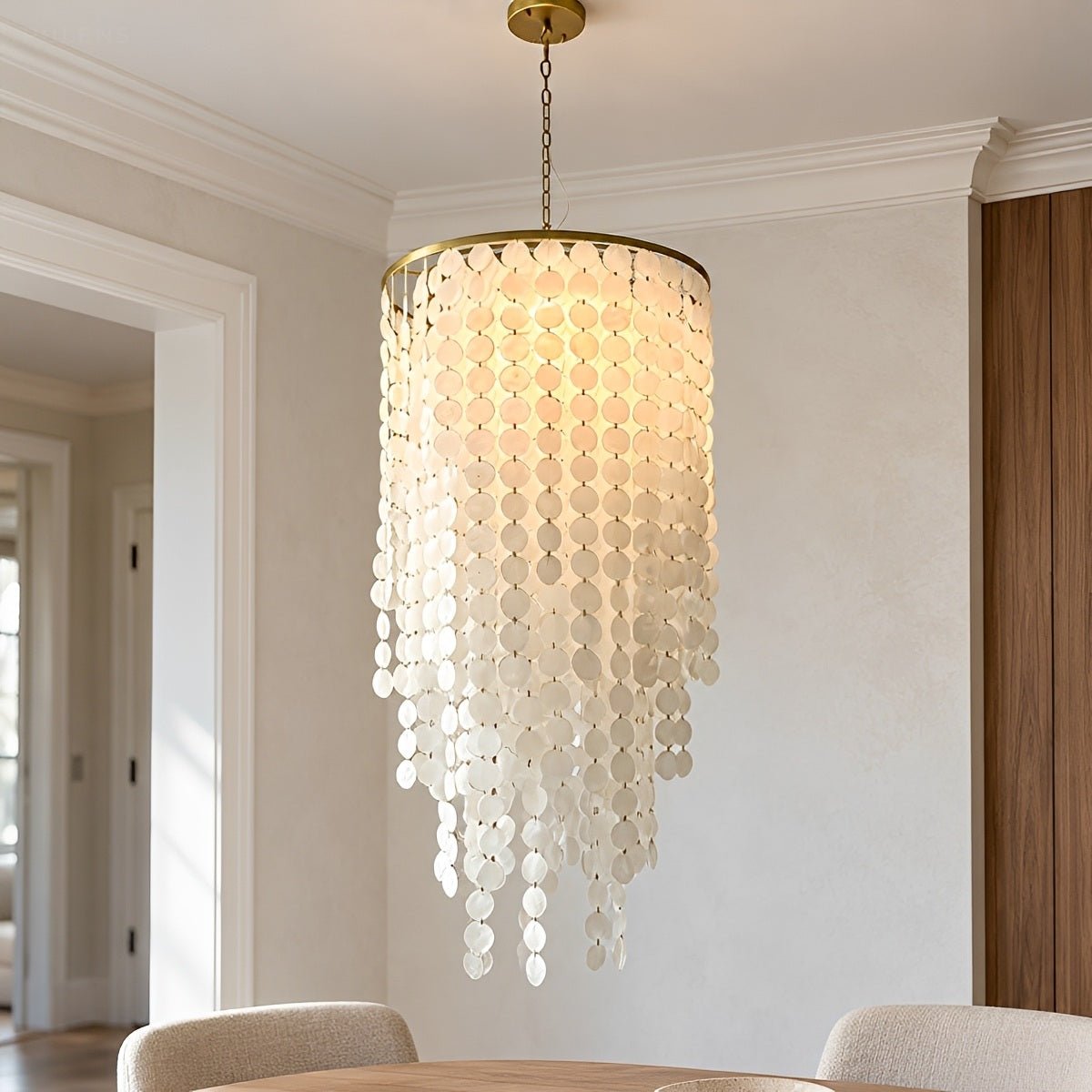 Luxury Coastal Natural Shell LED Chandelier - Pulens