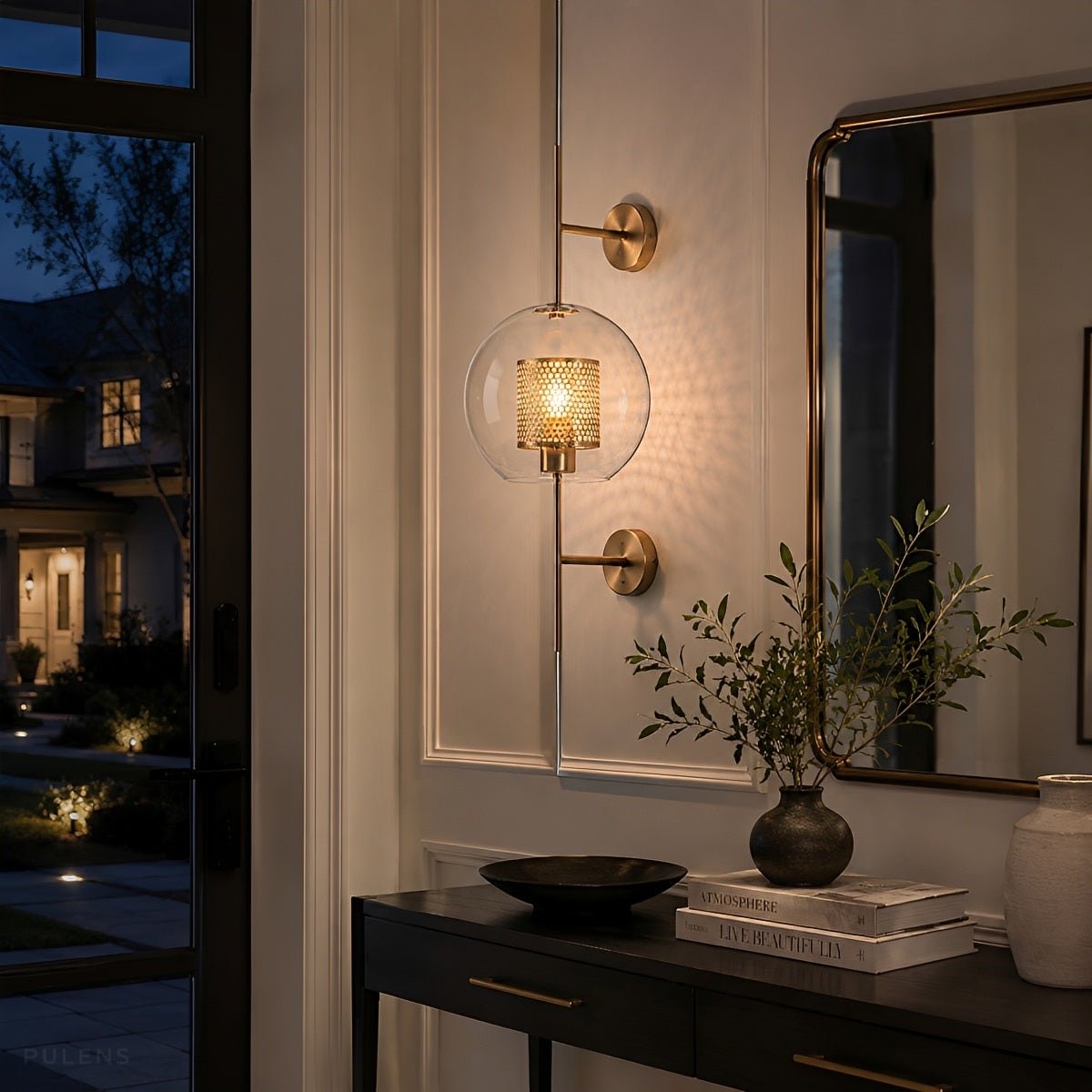 Dimmable Globe Glass Wall Sconce - Pulens