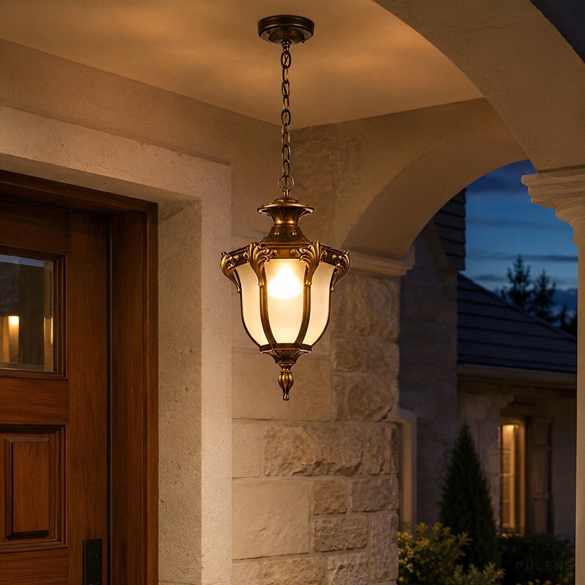 Dimmable Estate Coach Outdoor Pendant Light - Pulens