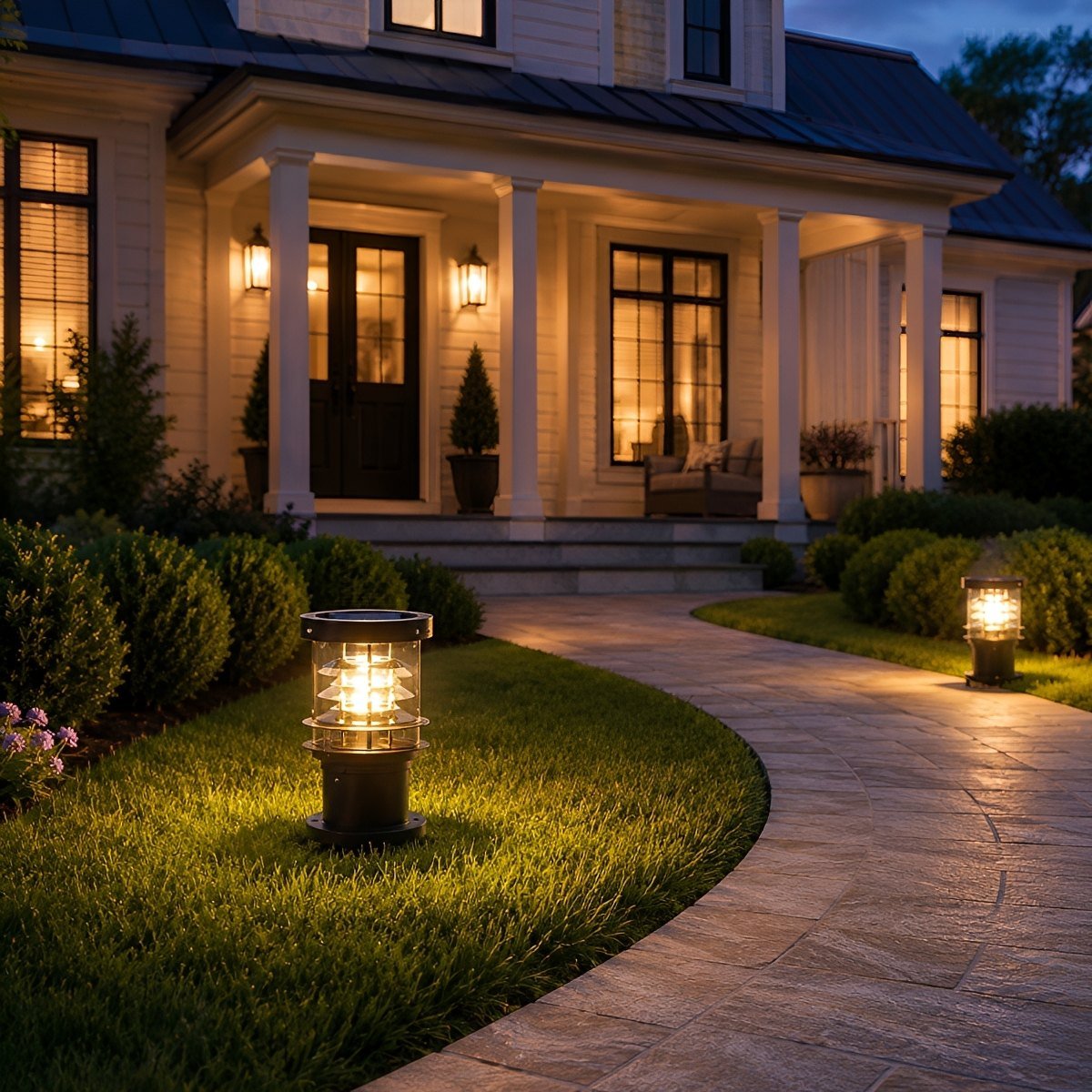 Waterproof Pagoda LED Outdoor Bollard Path Light - Pulens