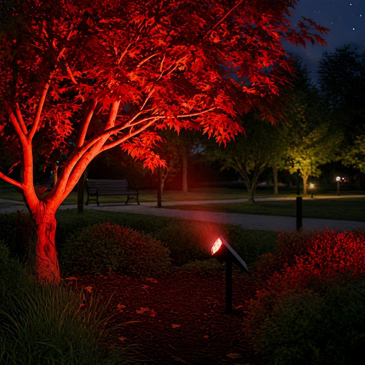 Waterproof Modern Solar LED Tree Spotlight Landscape Lighting - Pulens