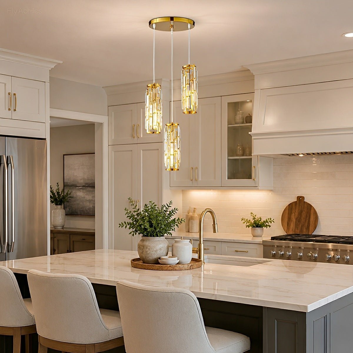 Dimmable Cascade Crystal Pendant Chandelier - Pulens