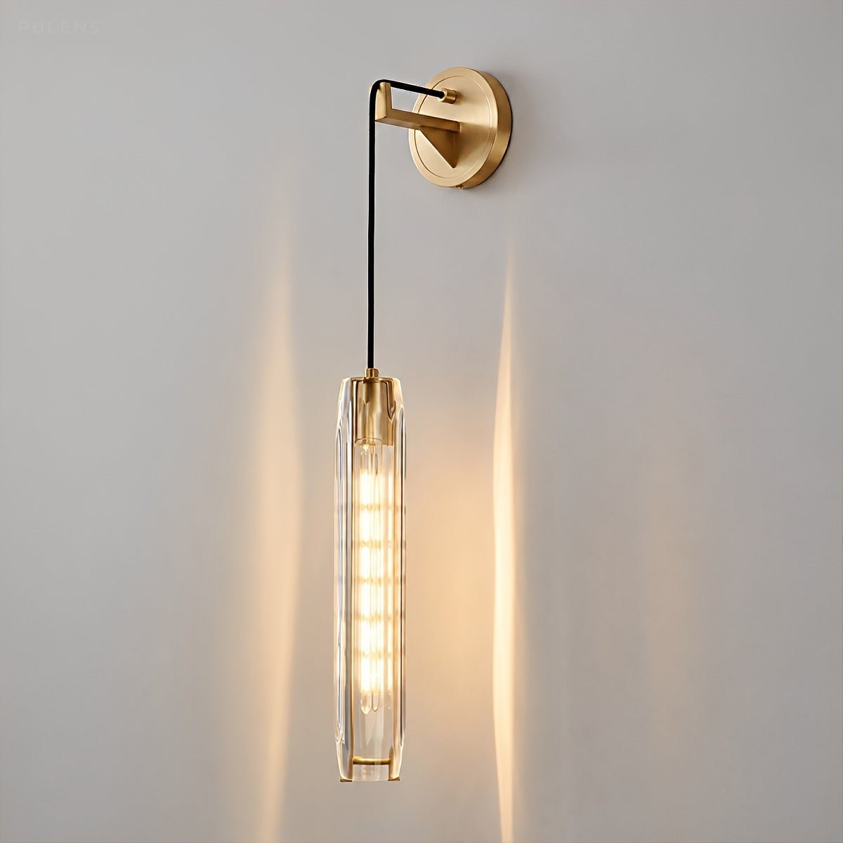Dimmable Modern Cylinder Crystal Wall Sconce - Pulens
