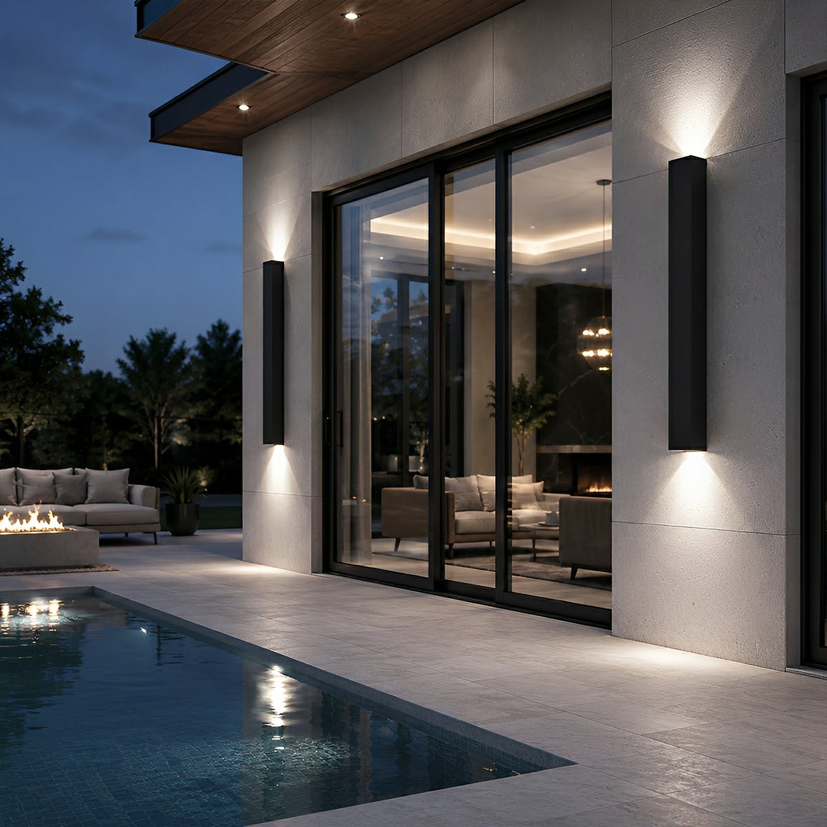 Outdoor Up and Down Dimmable Waterproof Wall Light