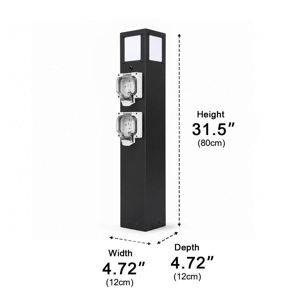 Waterproof Outdoor Pathway Light with GFCI Outlet - Pulens