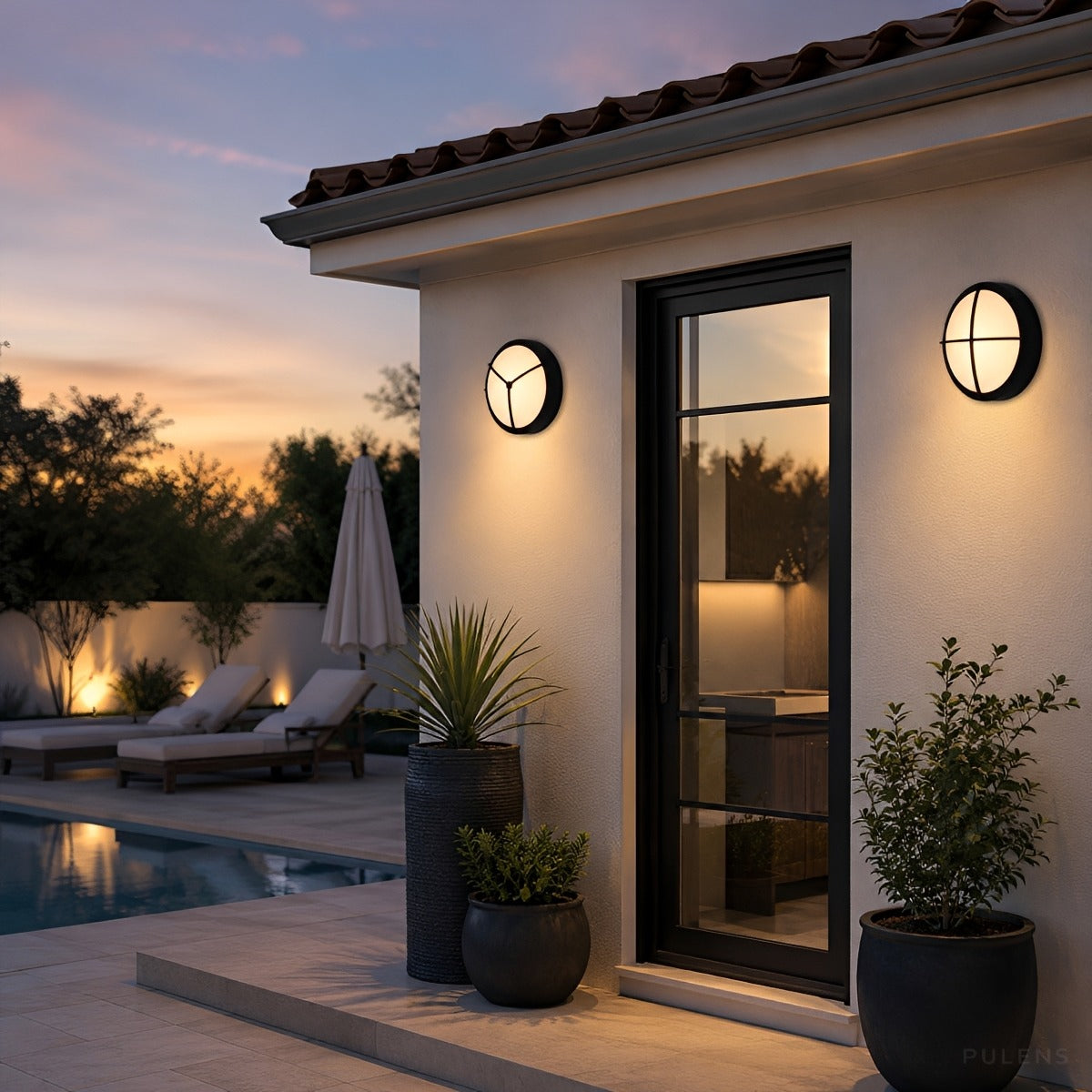 Waterproof Modern Round Outdoor Wall Light