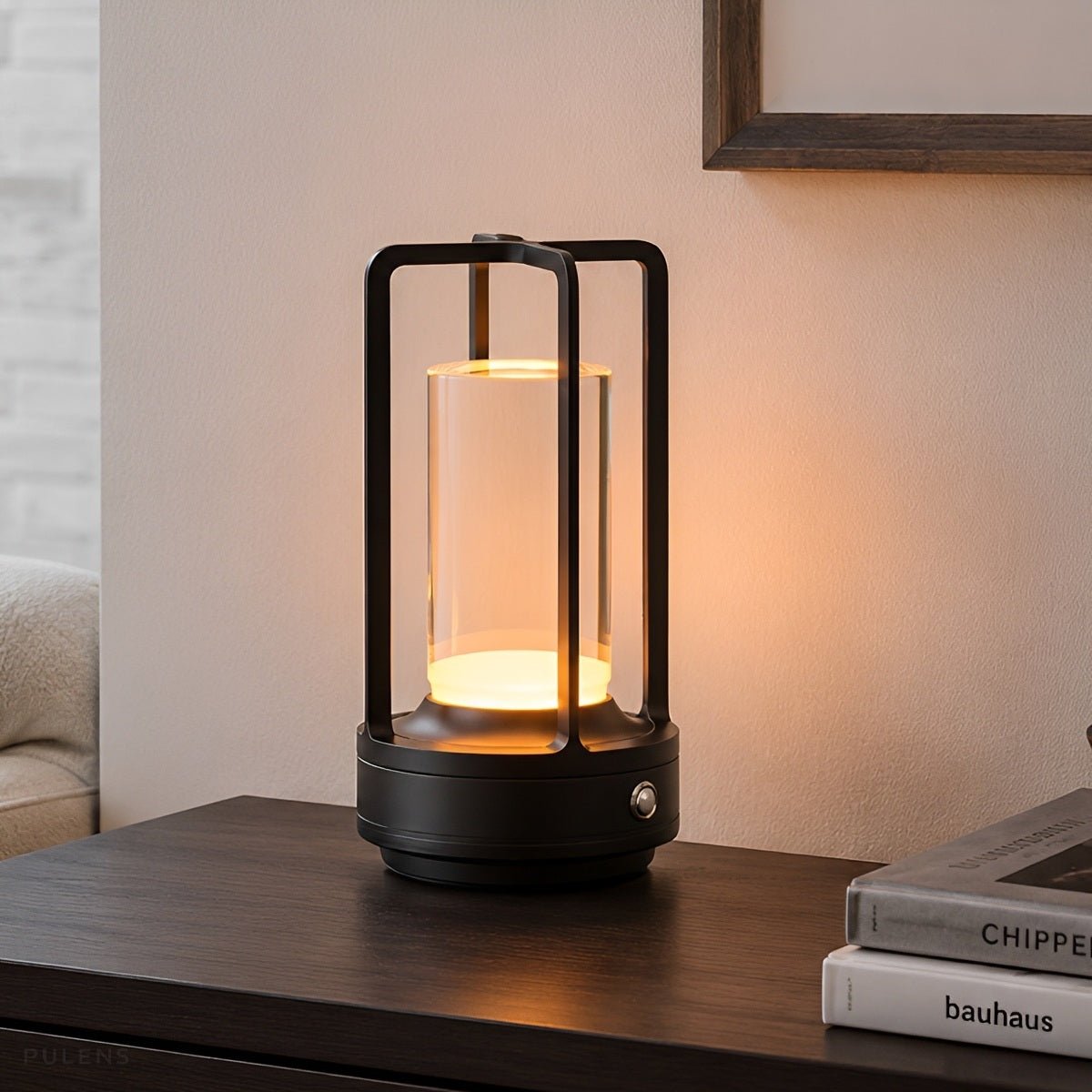 Portable Lantern Cage Table Lamp with Touch Dimming - Pulens