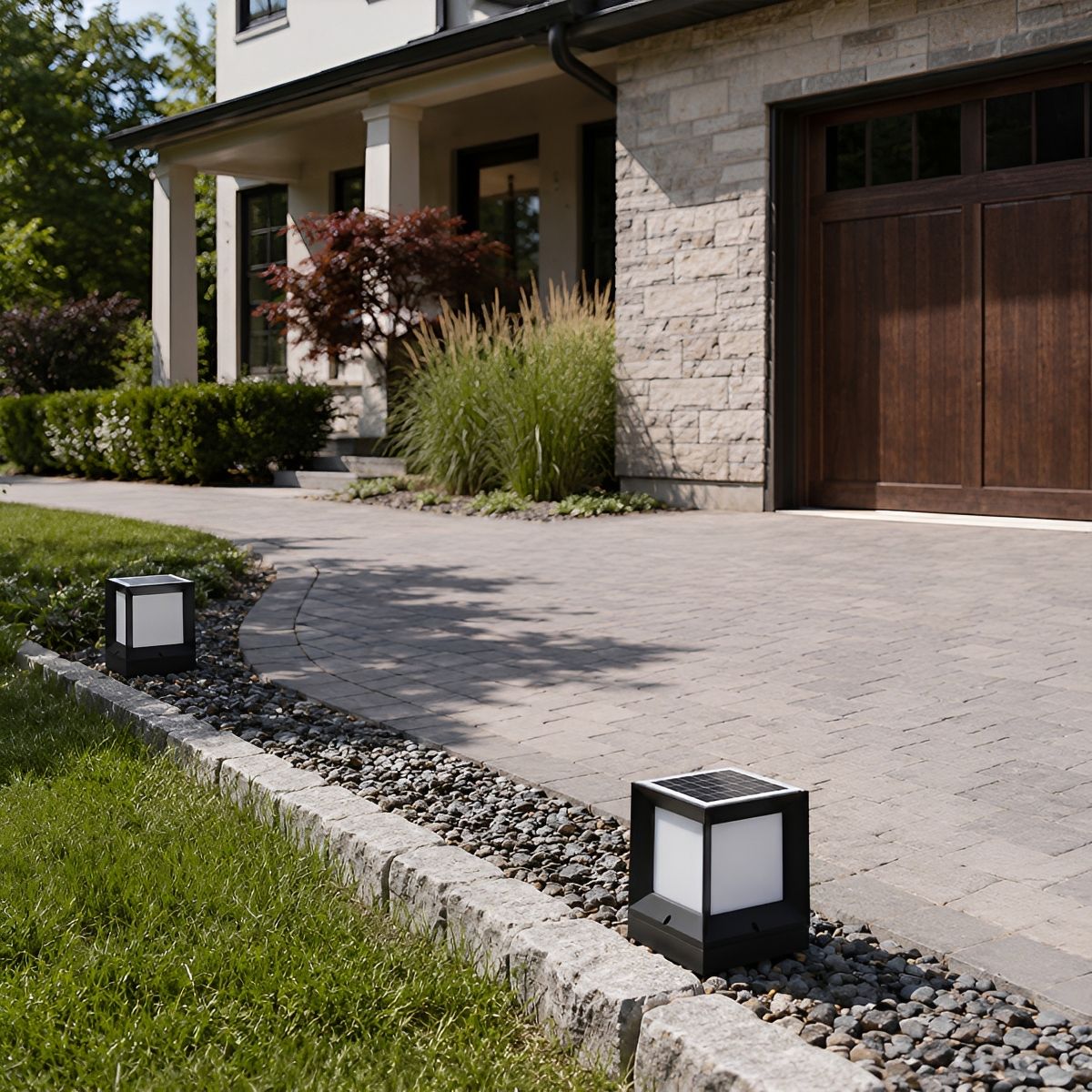 Waterproof Modern Square LED Outdoor Post Light - Pulens