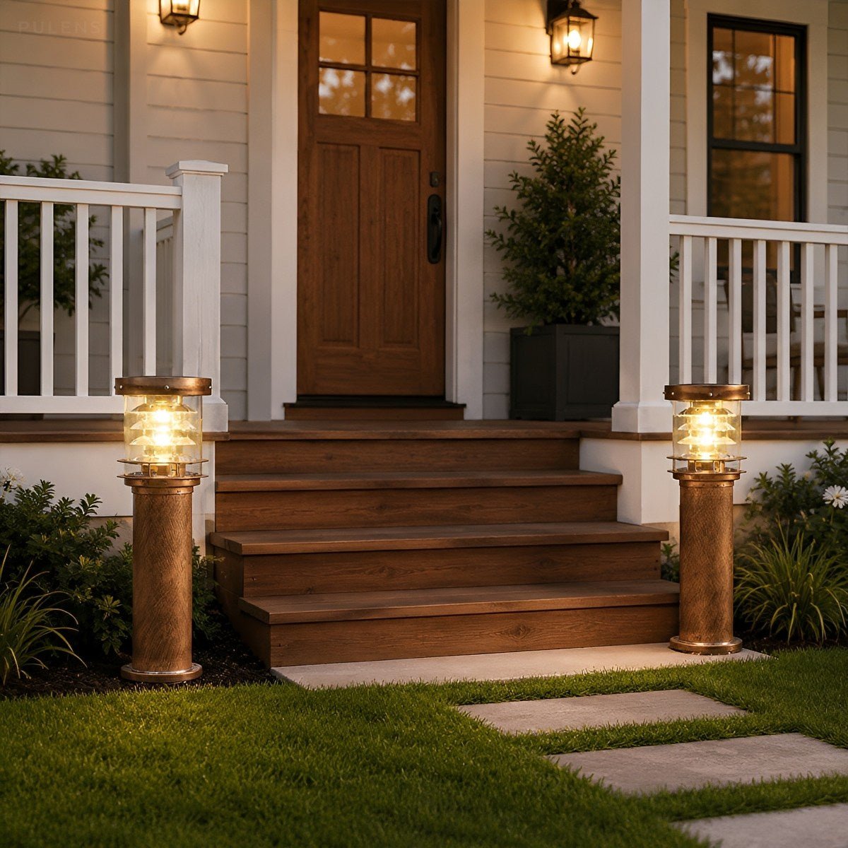 Waterproof Pagoda LED Outdoor Bollard Path Light - Pulens