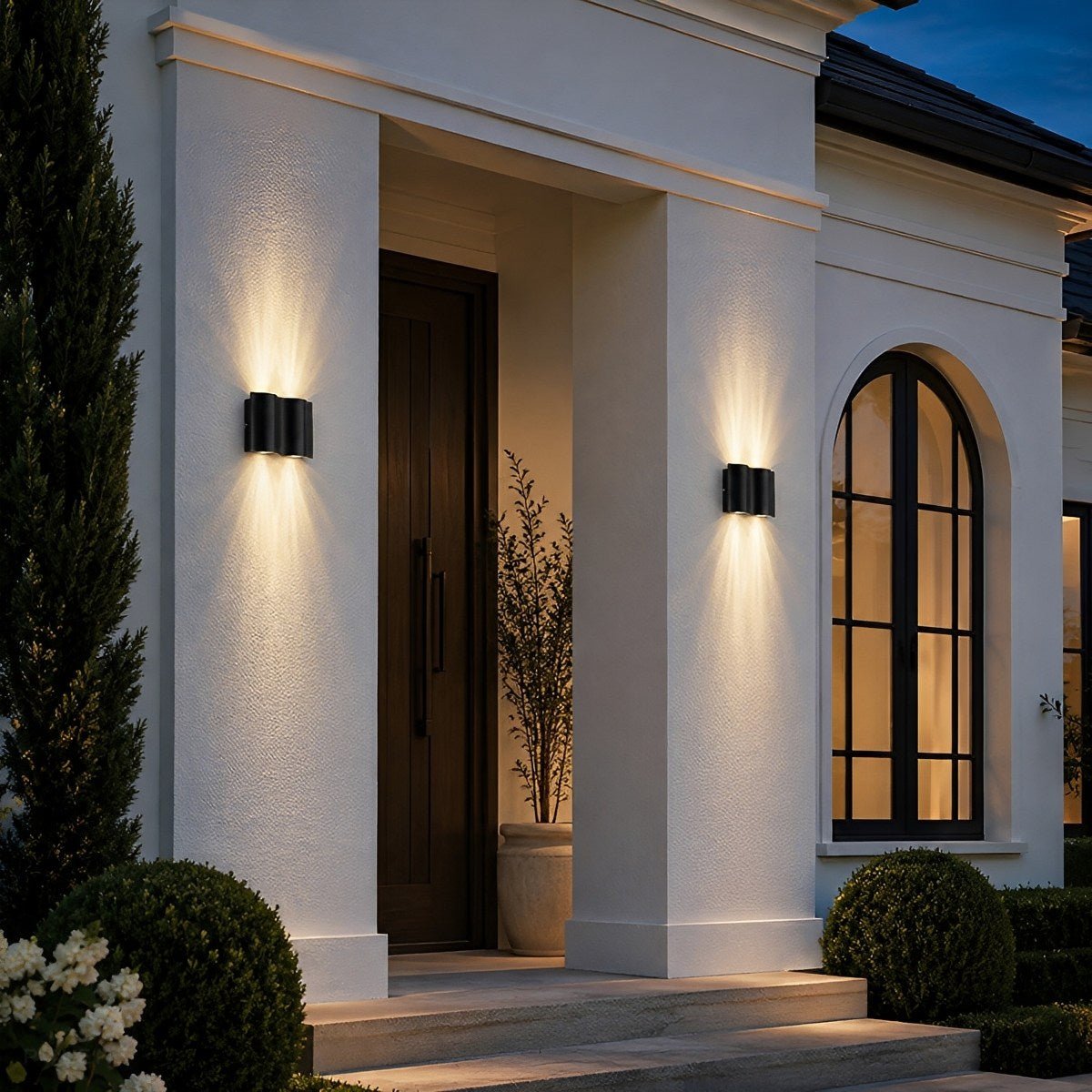Waterproof Modern Vertical-Beam Up & Down Outdoor Wall Light - Pulens