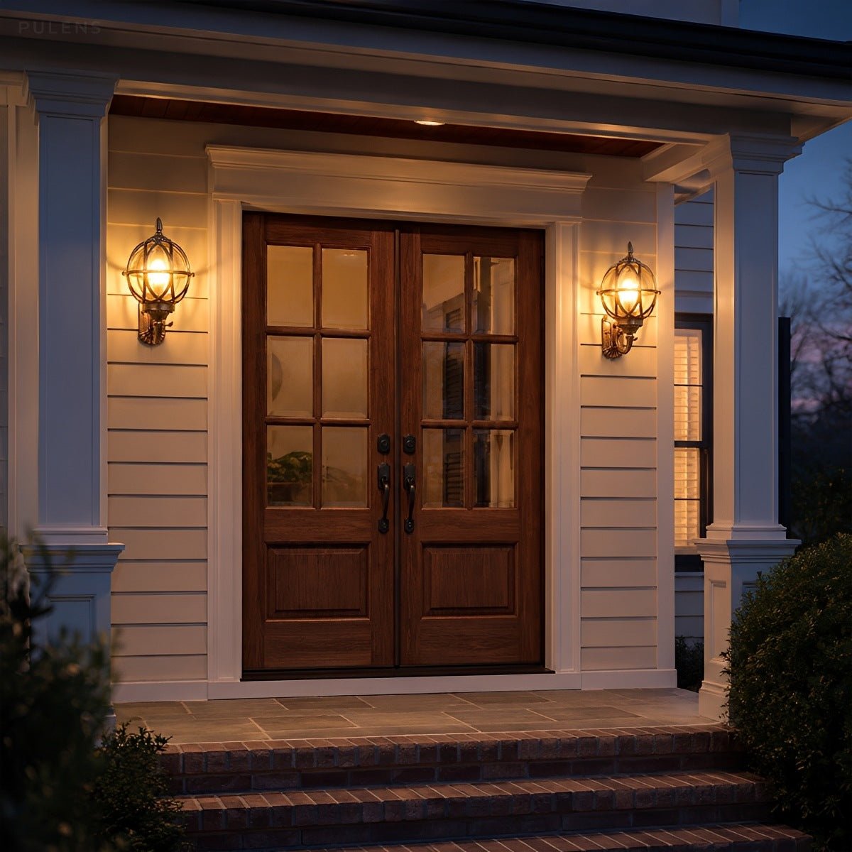 Dimmable Cage Lantern Outdoor Wall Light - Pulens