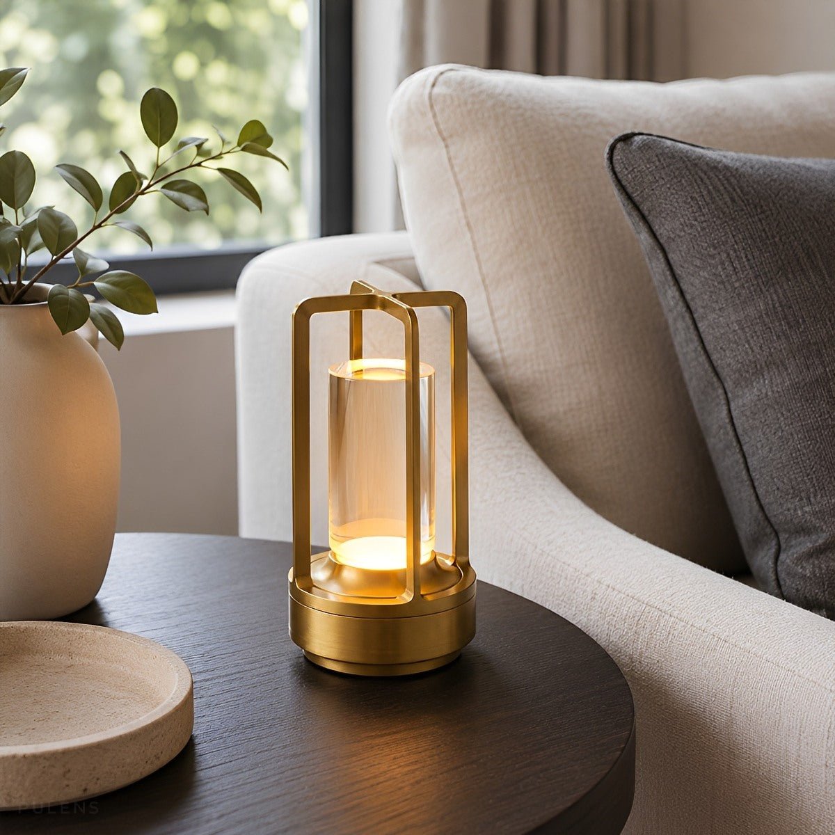 Portable Lantern Cage Table Lamp with Touch Dimming - Pulens