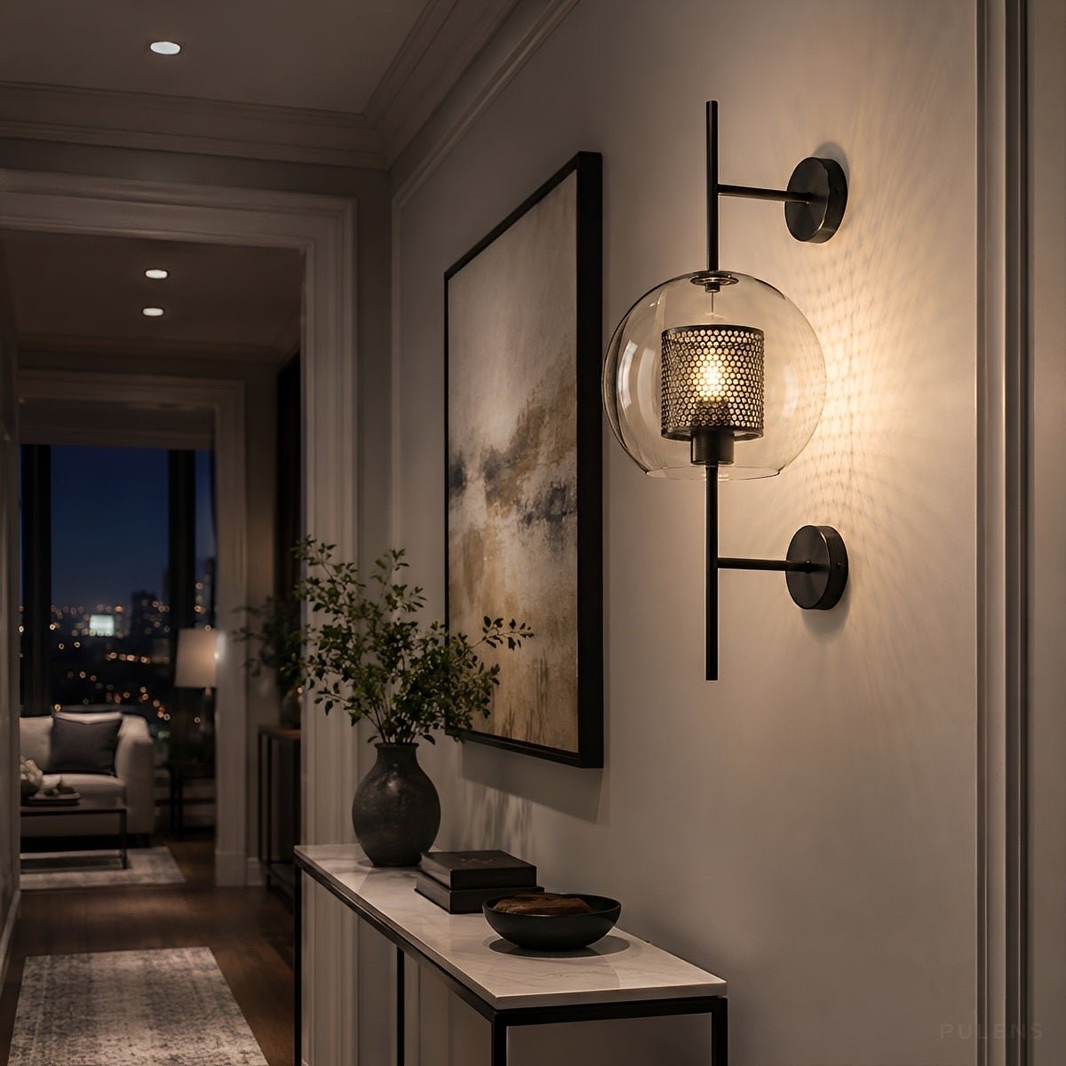 Dimmable Globe Glass Wall Sconce - Pulens