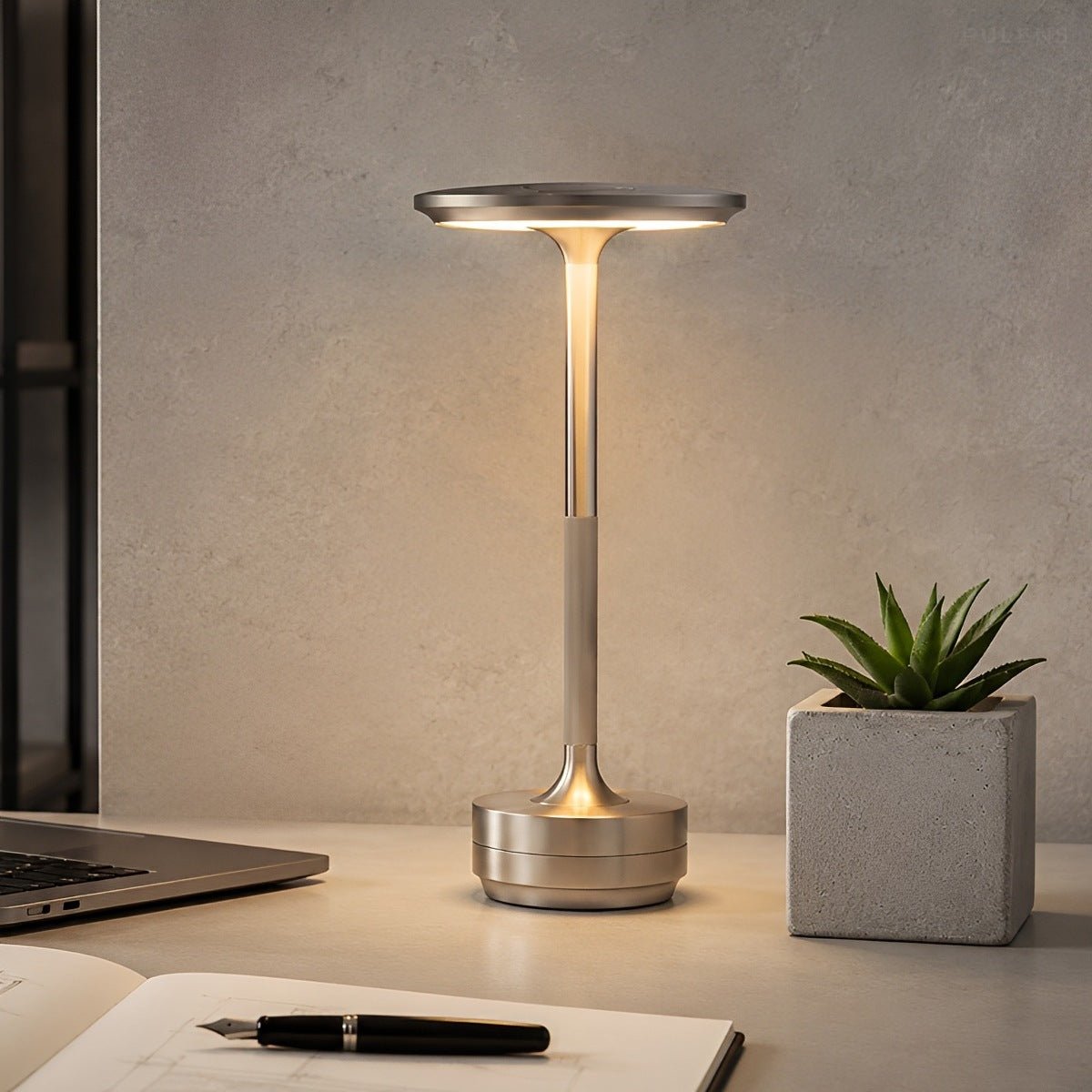 Modern Dimmable Floating Dish LED Table Lamp - Pulens