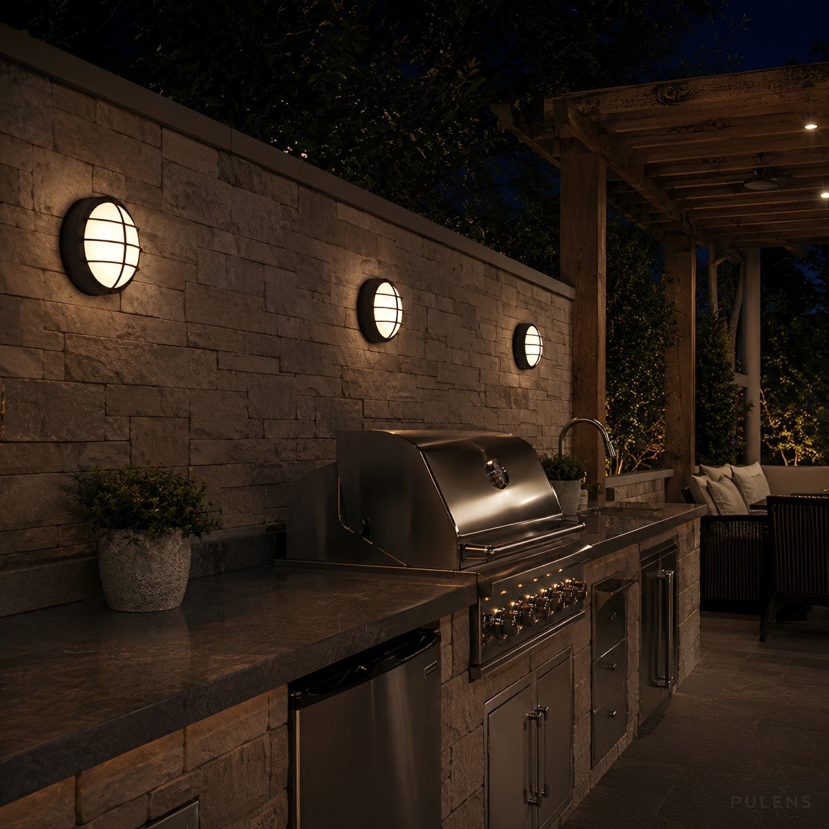 Waterproof Modern Round Outdoor Wall Light