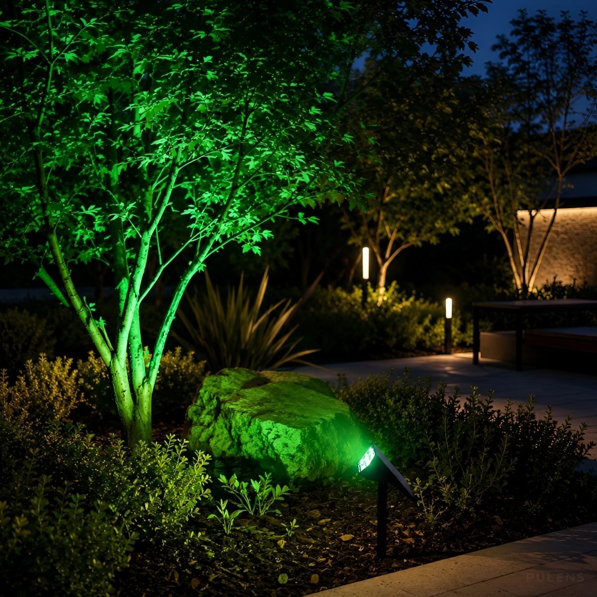 Waterproof Modern Solar LED Tree Spotlight Landscape Lighting - Pulens
