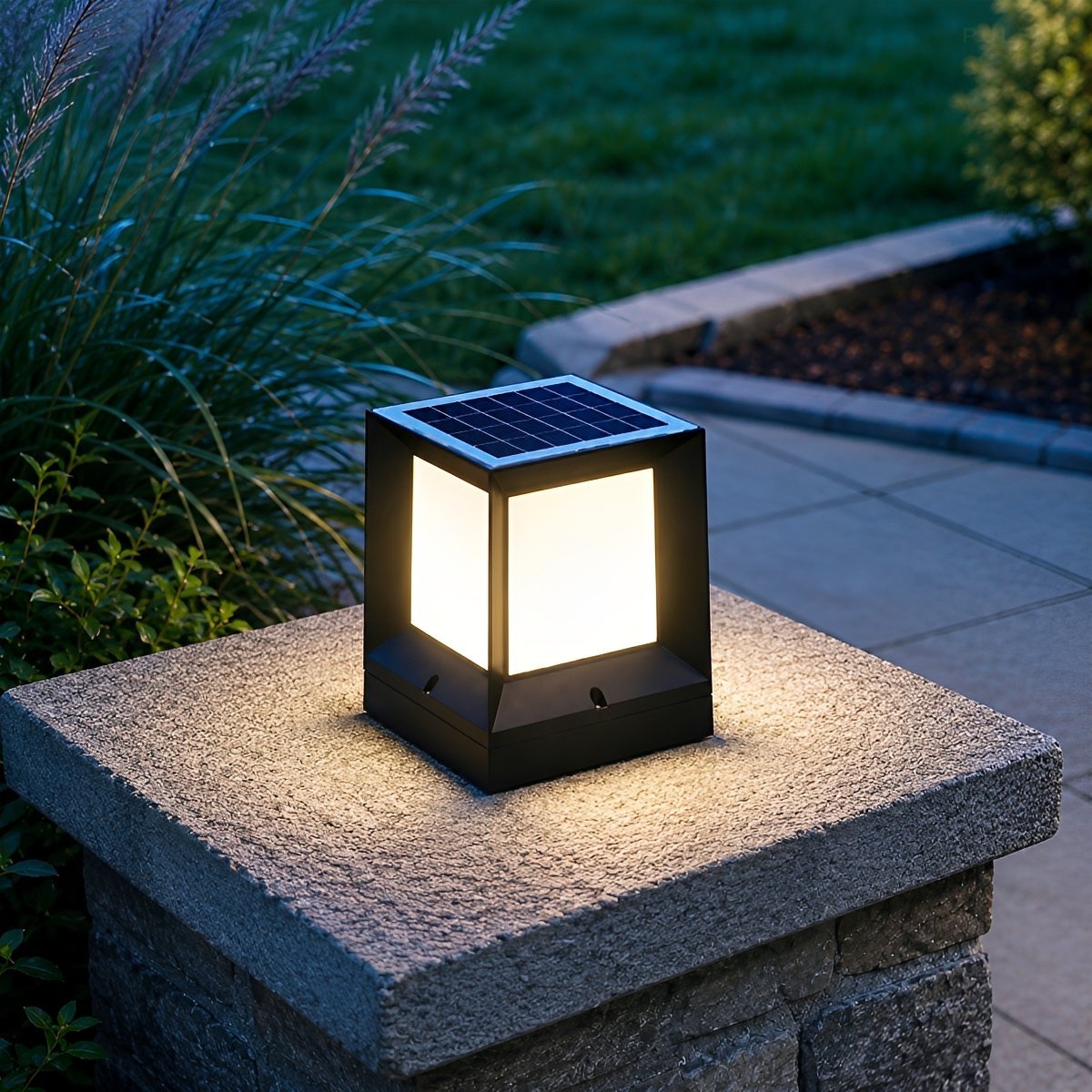 Waterproof Modern Square LED Outdoor Post Light - Pulens