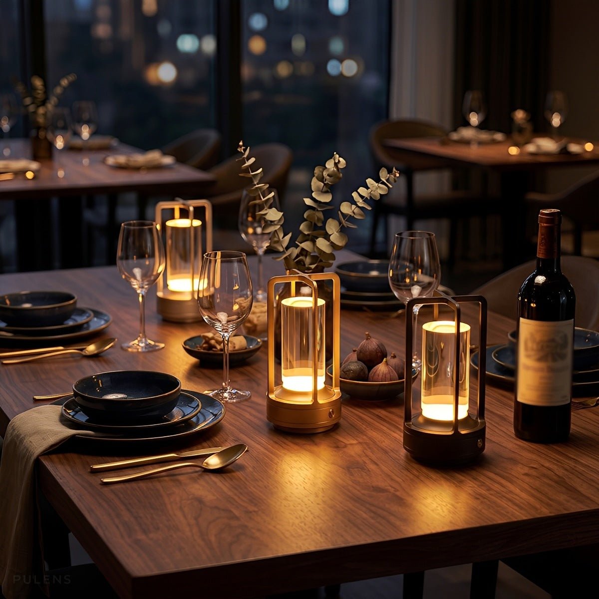 Portable Lantern Cage Table Lamp with Touch Dimming - Pulens