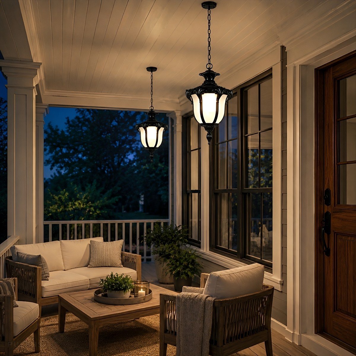 Dimmable Estate Coach Outdoor Pendant Light - Pulens