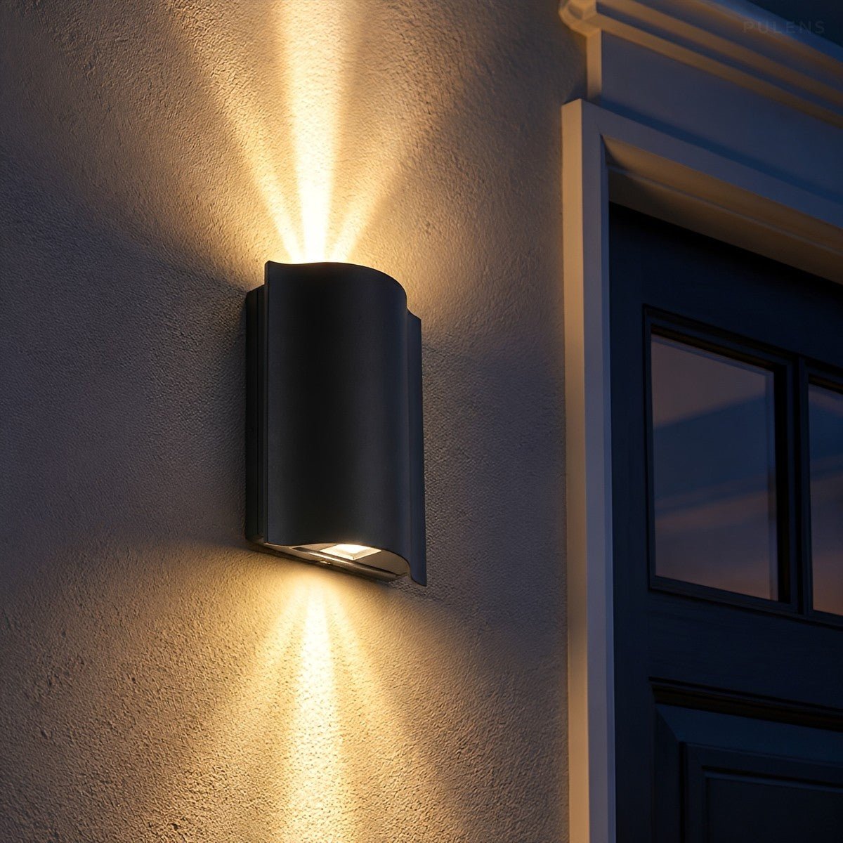 Waterproof Modern Vertical-Beam Up & Down Outdoor Wall Light - Pulens