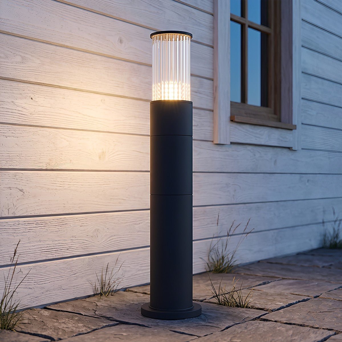 Modern Waterproof Cylinder LED Outdoor Bollard Light - Pulens