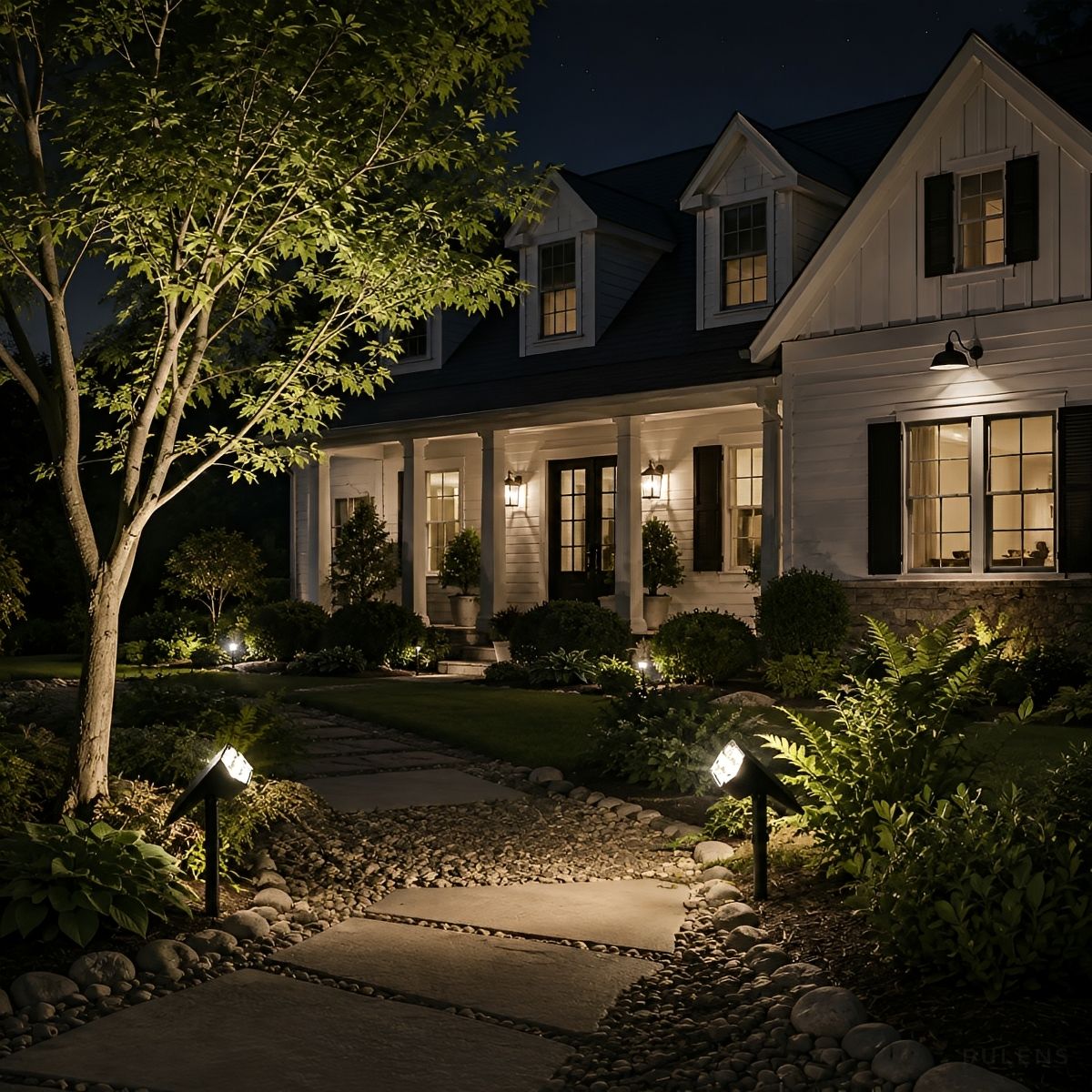Waterproof Modern Solar LED Tree Spotlight Landscape Lighting - Pulens