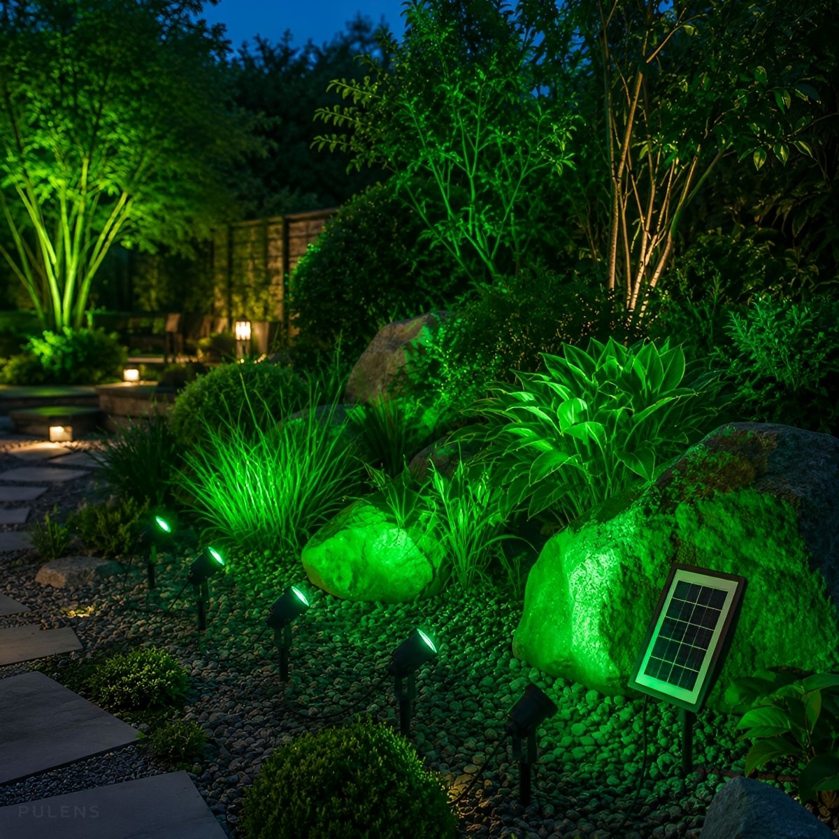 Waterproof Solar Spotlights Outdoor LED Landscape Lights - Pulens