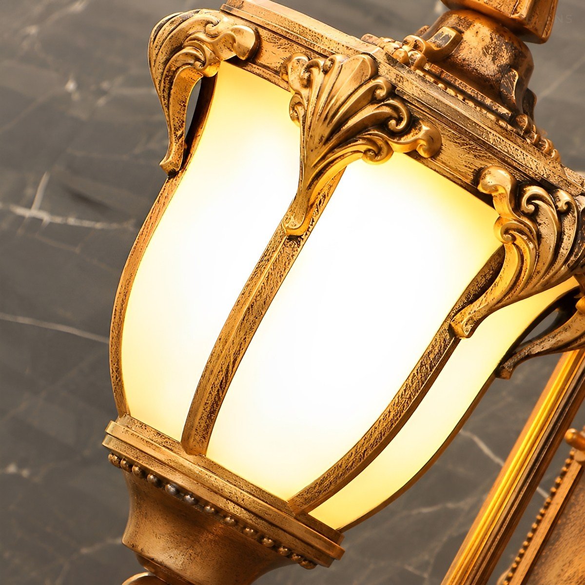 Dimmable Crown Top Coach Outdoor Wall Light - Pulens