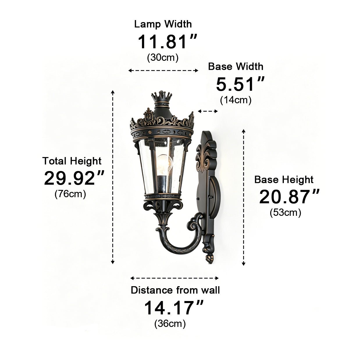 Dimmable Vintage Outdoor Wall Light Waterproof - Pulens