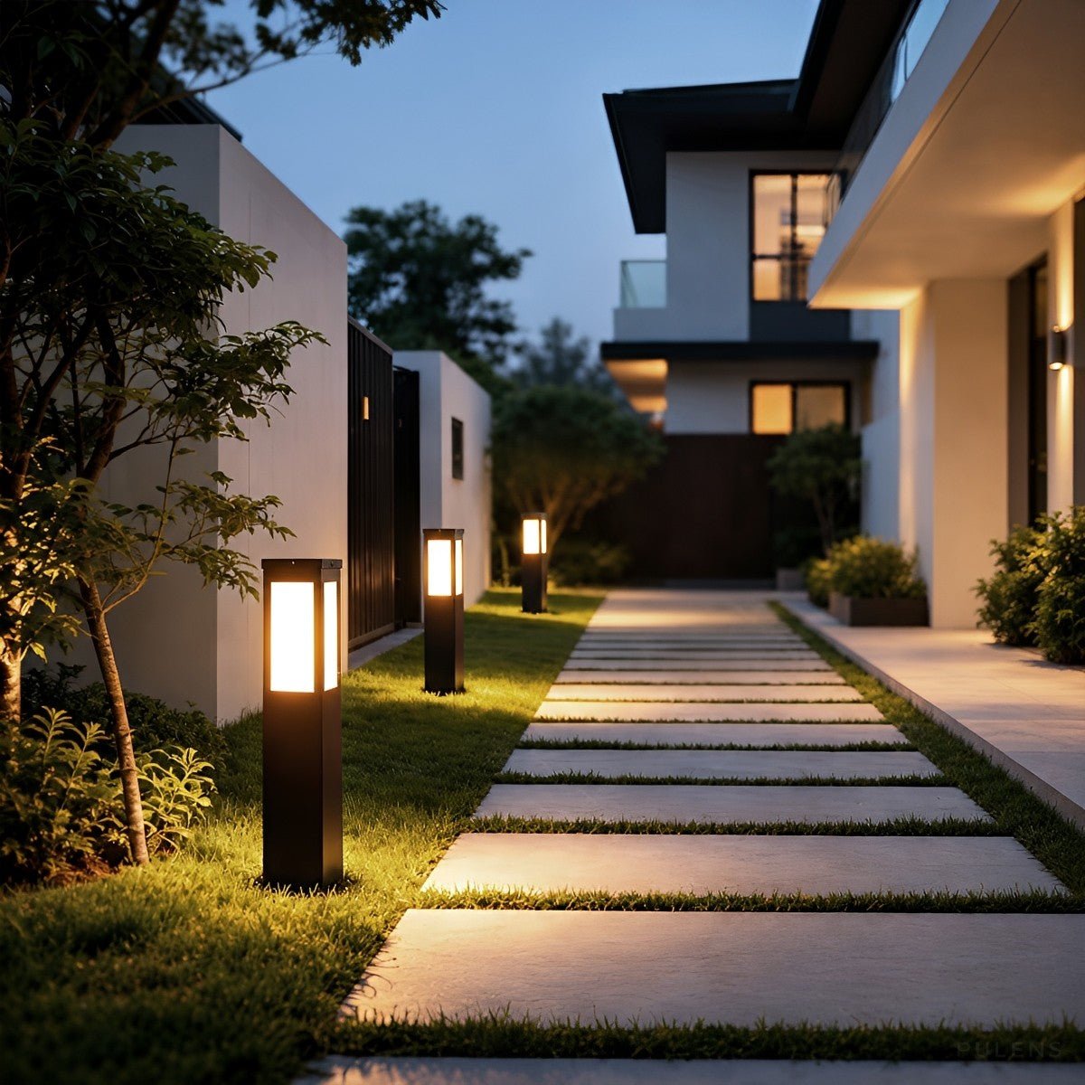 Dimmable Modern Outdoor Bollard Path Light - Pulens