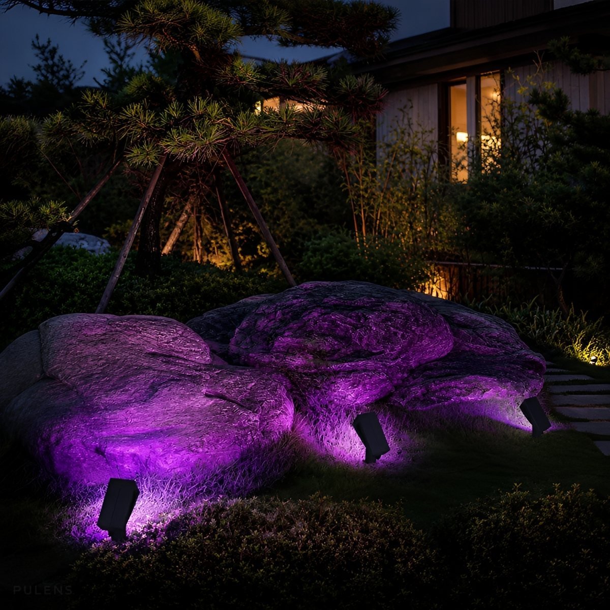 Waterproof Modern Solar LED Tree Spotlight Landscape Lighting - Pulens