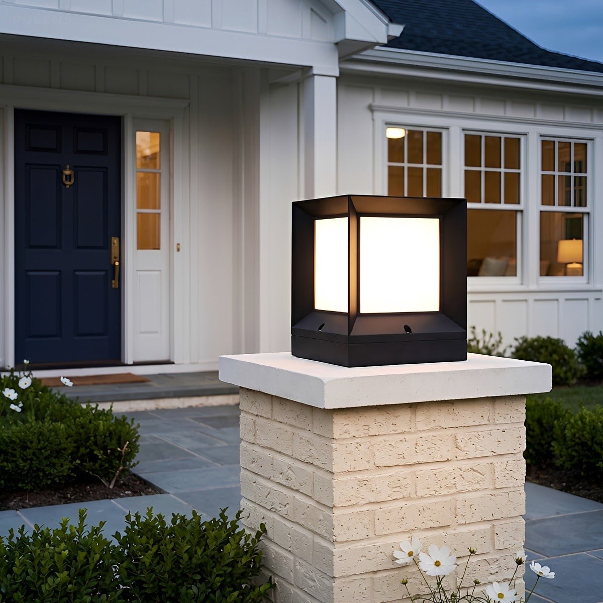 Waterproof Modern Square LED Outdoor Post Light - Pulens