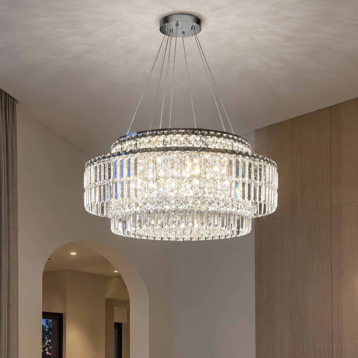 Modern Luxury Round Crystal LED Chandelier - Pulens