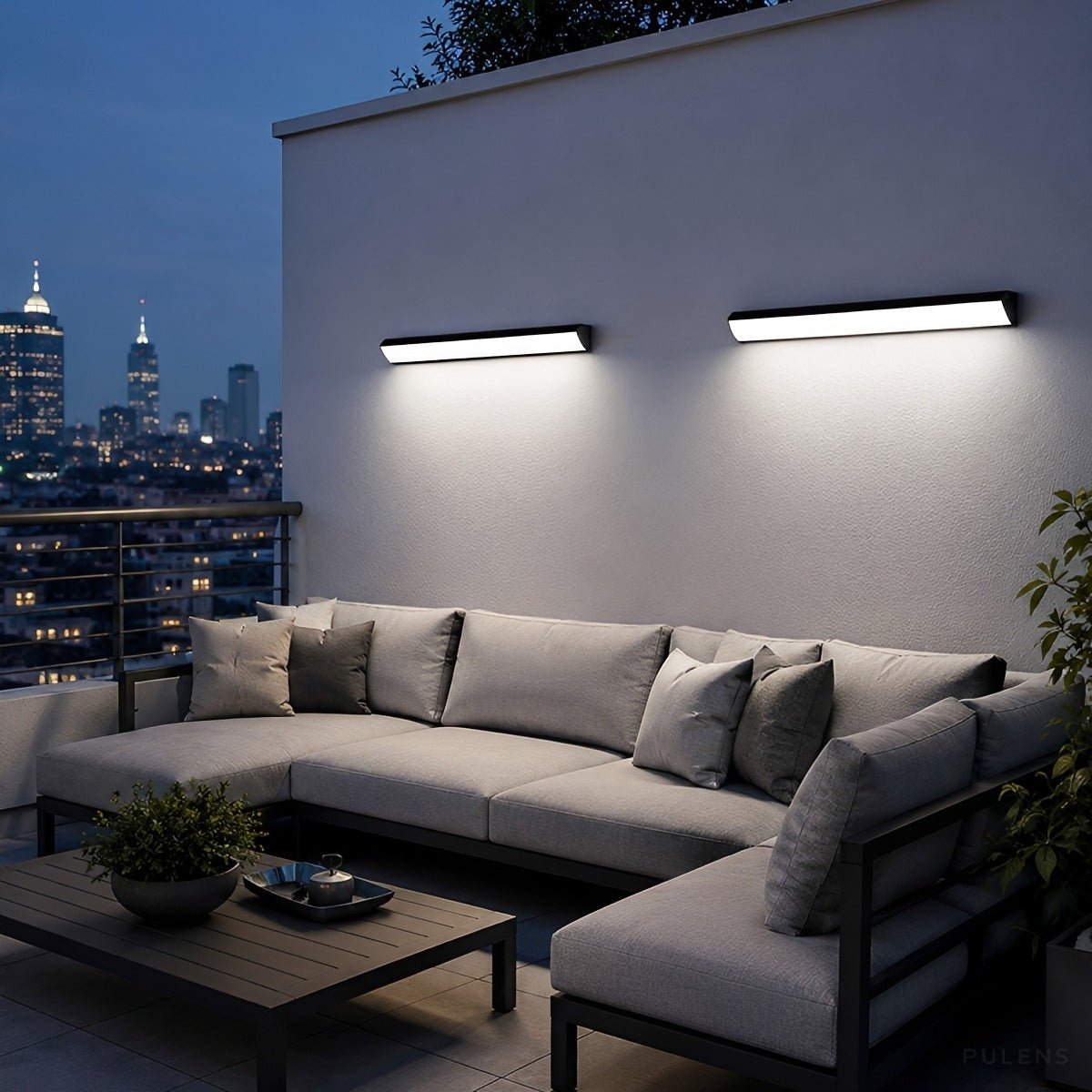 Waterproof Outdoor Modern Linear LED Outdoor Wall Light - Pulens