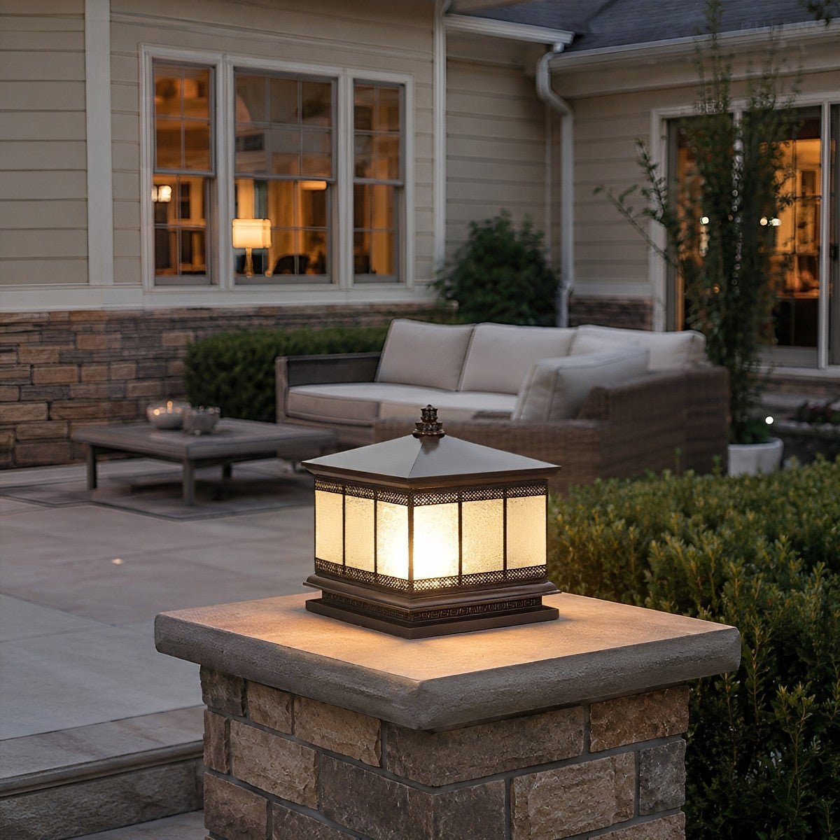Dimmable Mission Outdoor Post Cap Light - Pulens