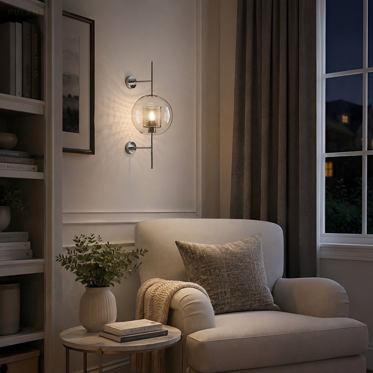 Dimmable Globe Glass Wall Sconce - Pulens