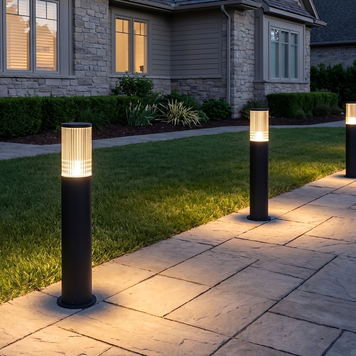 Modern Waterproof Cylinder LED Outdoor Bollard Light - Pulens