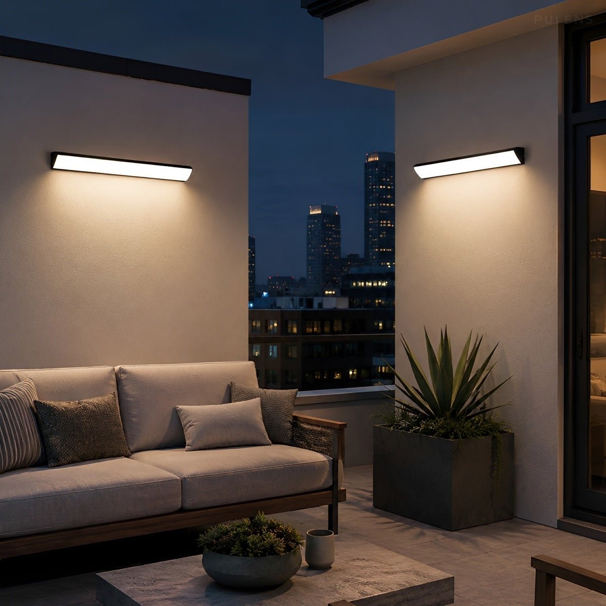 Waterproof Outdoor Modern Linear LED Outdoor Wall Light - Pulens