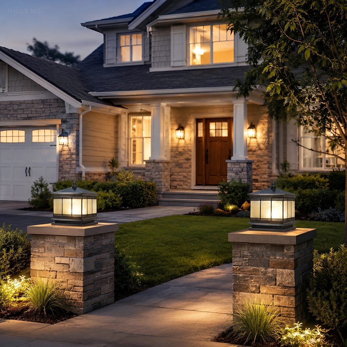 Dimmable Mission Outdoor Post Cap Light - Pulens