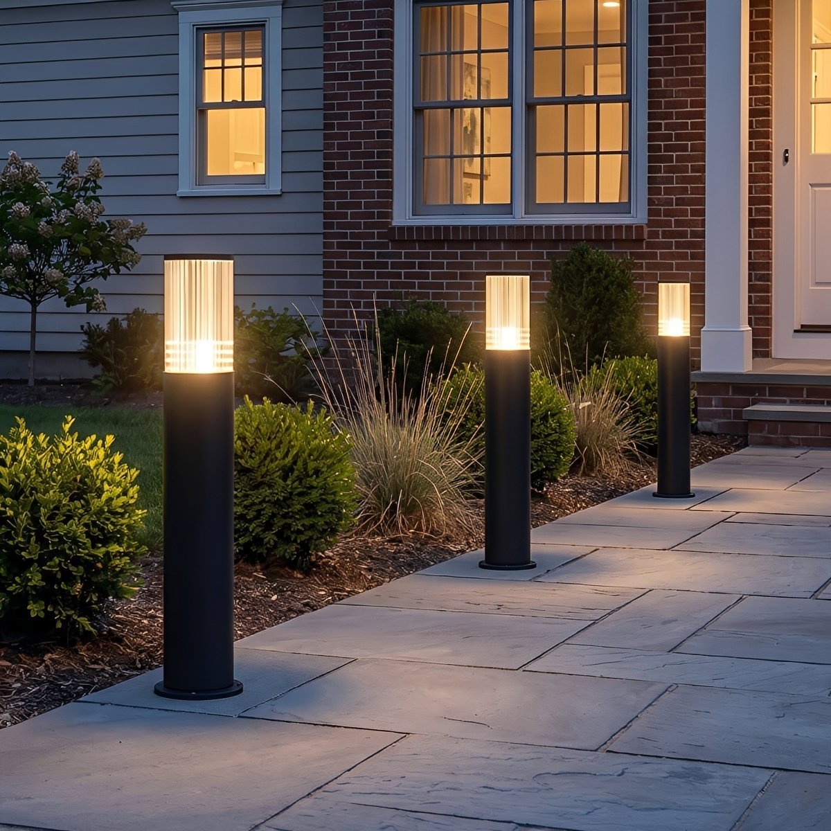 Modern Waterproof Cylinder LED Outdoor Bollard Light - Pulens