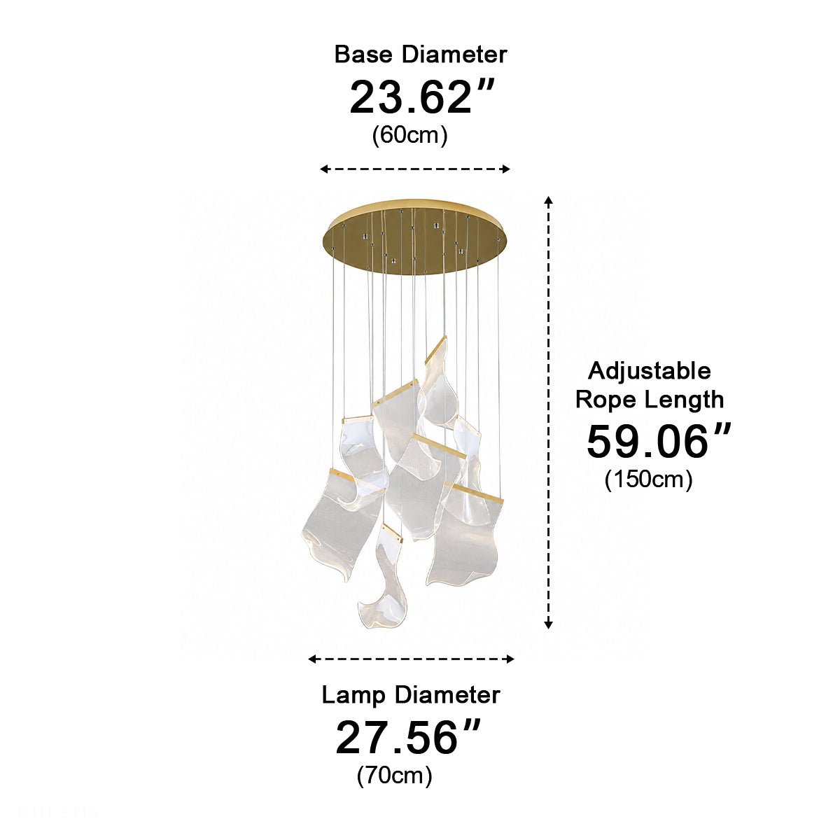 Modern Luxury Sculptural Staircase LED Chandelier - Pulens