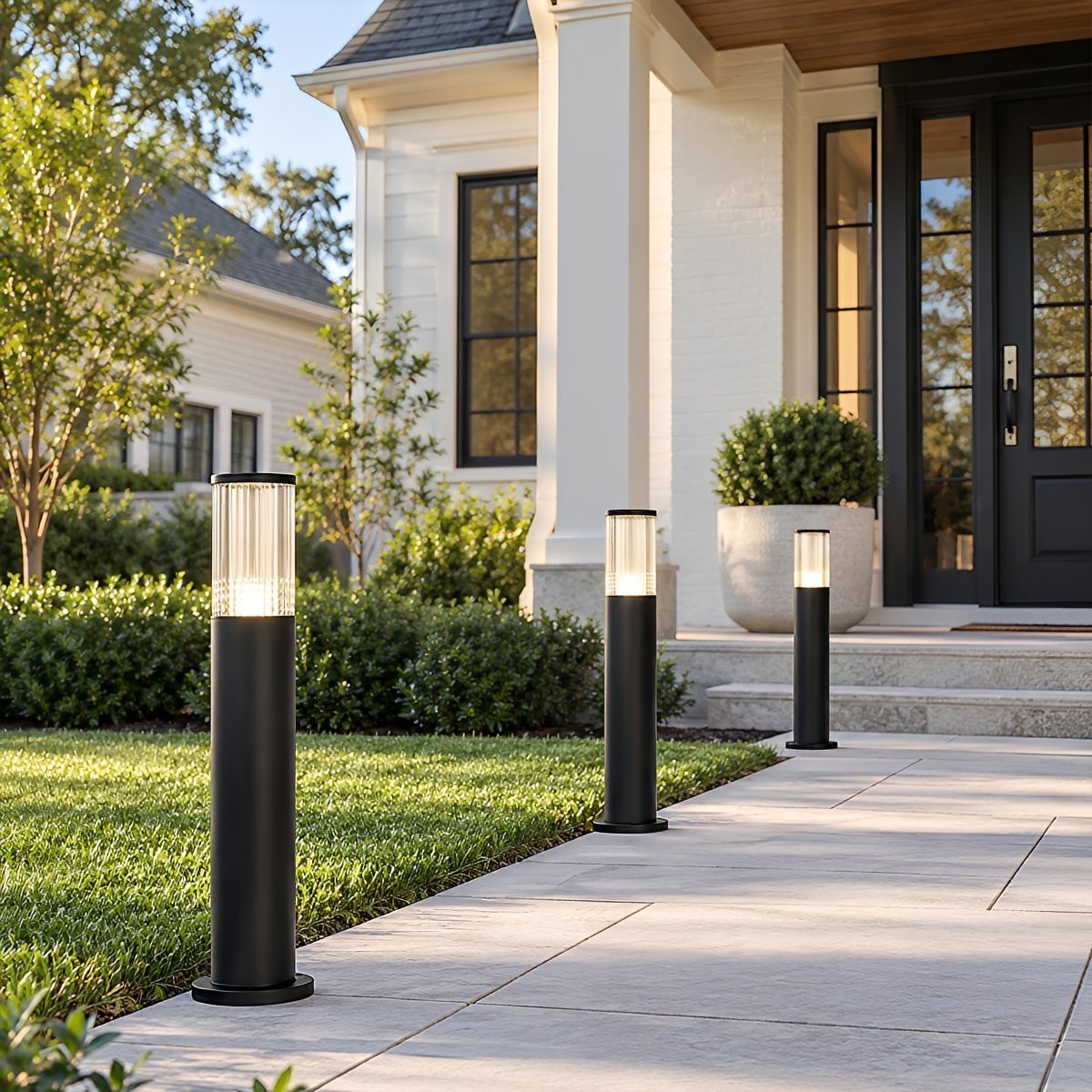 Modern Waterproof Cylinder LED Outdoor Bollard Light - Pulens