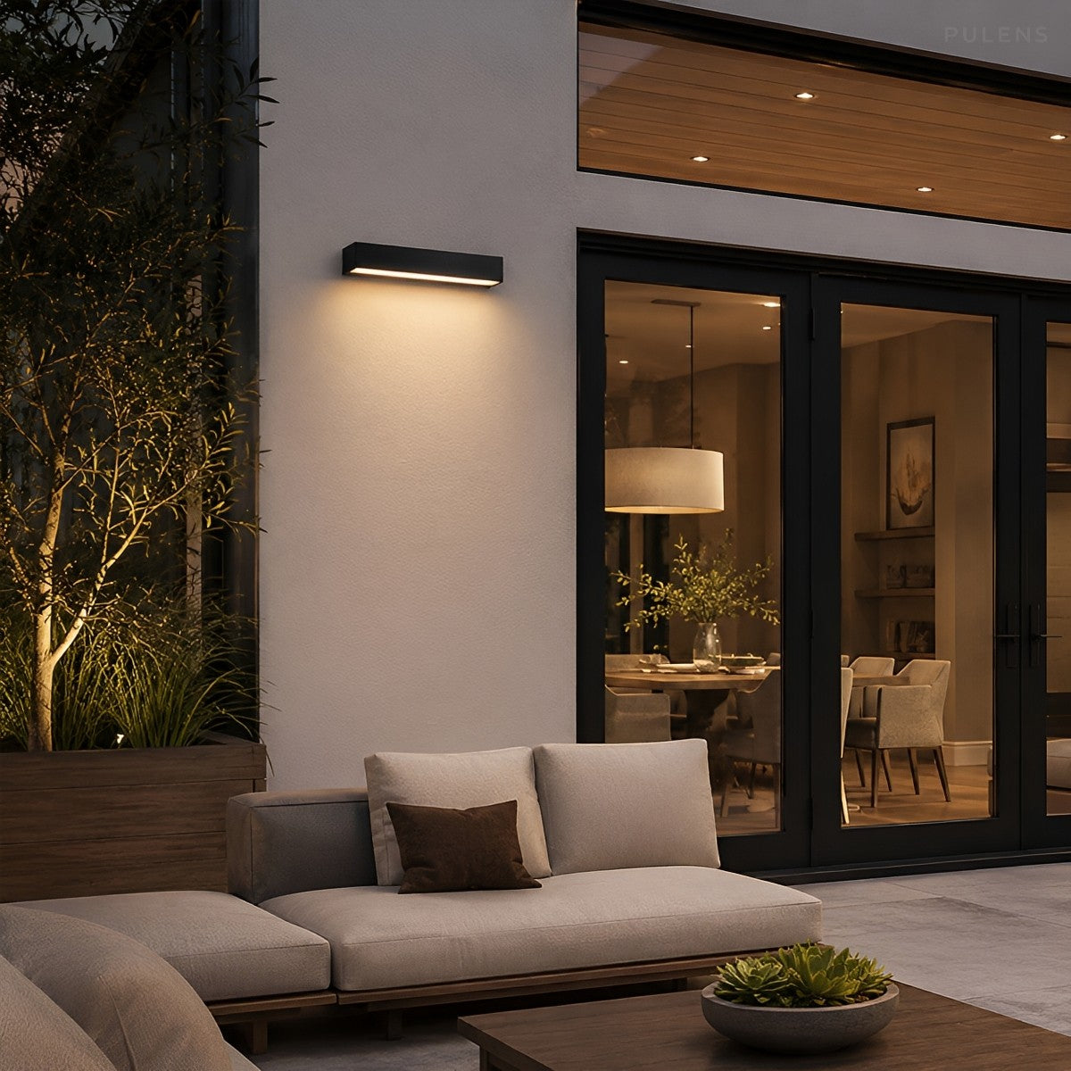 Modern Linear Porch Outdoor Wall Light