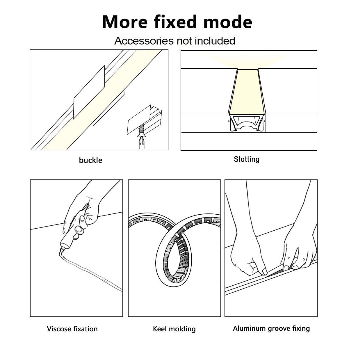 DC24V Recessed LED Strip Light Waterproof