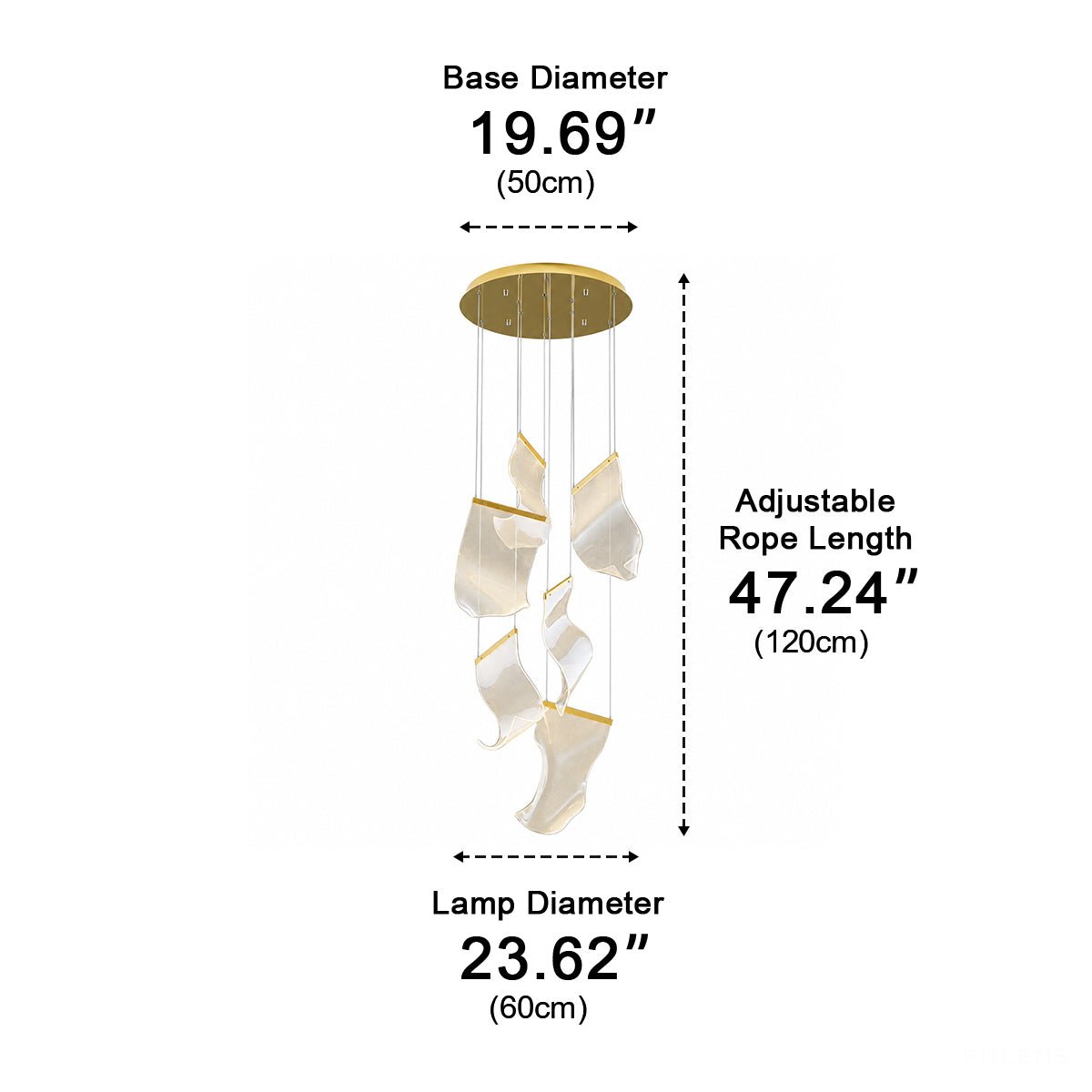 Modern Luxury Sculptural Staircase LED Chandelier - Pulens