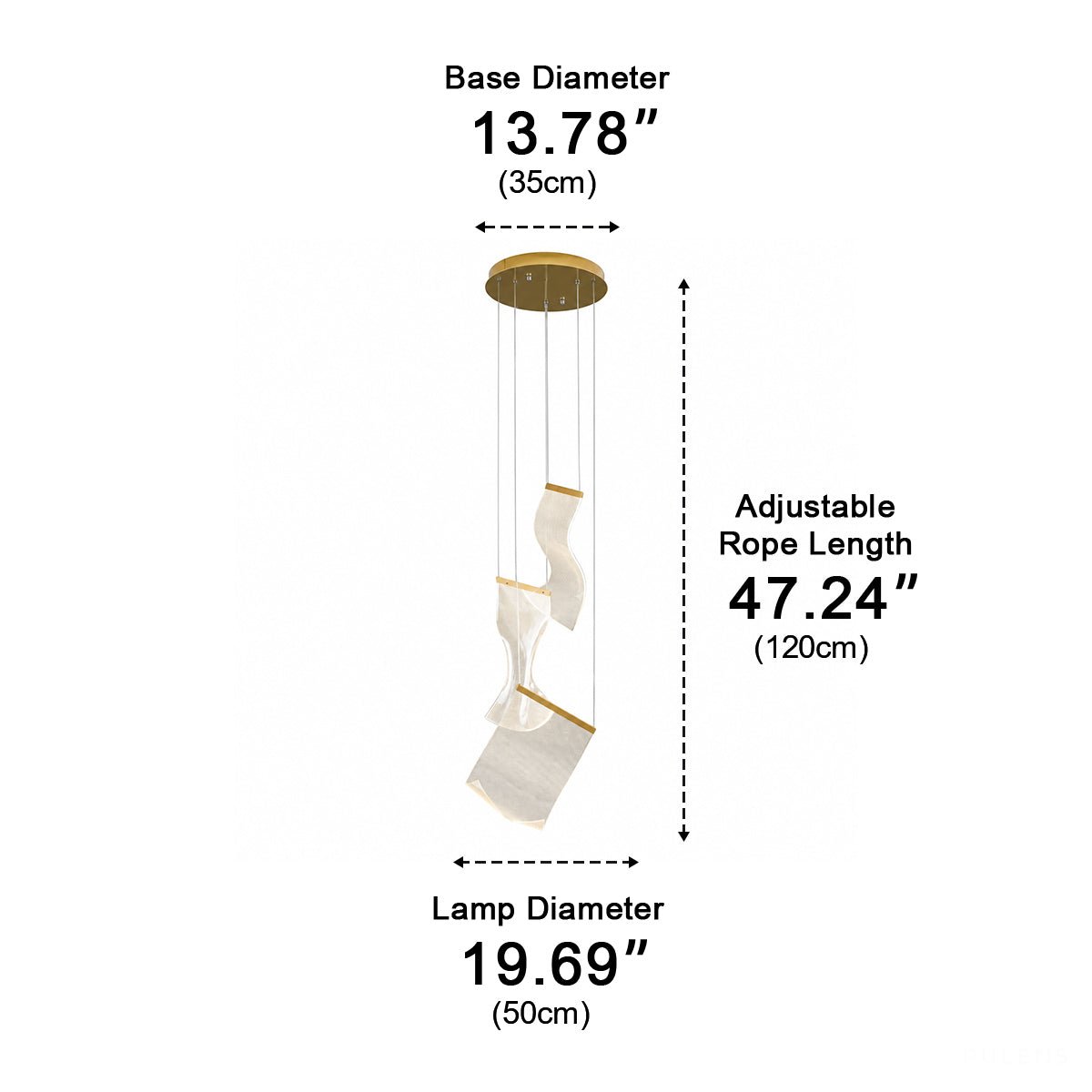 Modern Luxury Sculptural Staircase LED Chandelier - Pulens