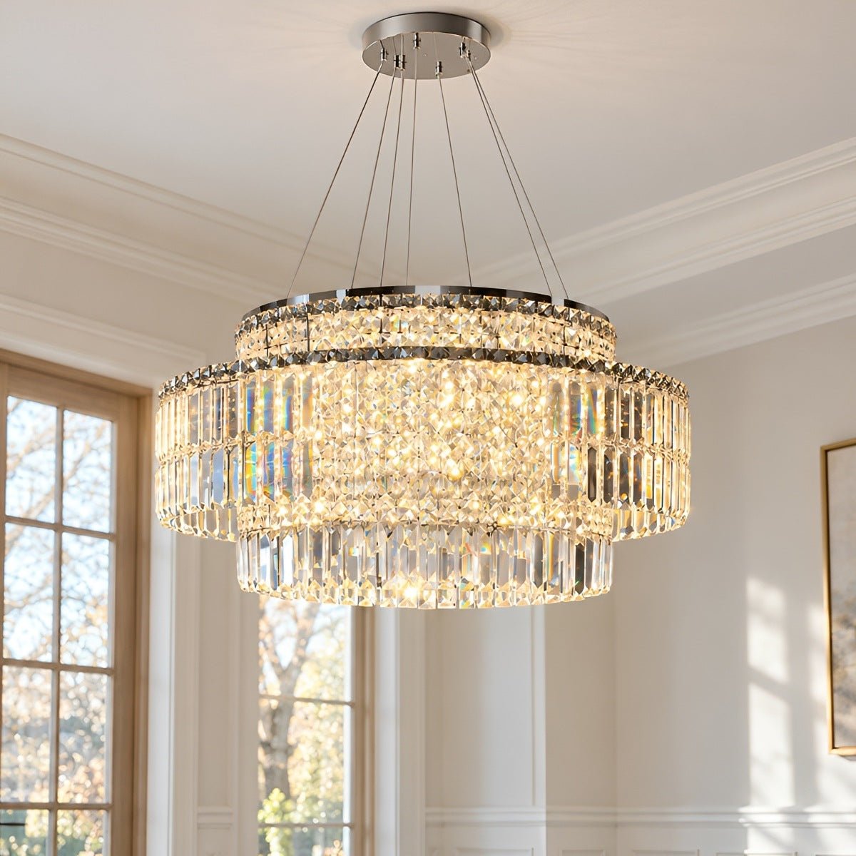 Modern Luxury Round Crystal LED Chandelier - Pulens