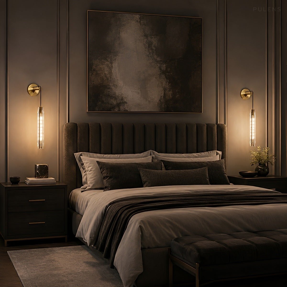 Dimmable Modern Cylinder Crystal Wall Sconce - Pulens